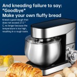 1200W 4.5Qt Stainless Steel Kitchen Stand Mixer, Silver, 6-Speed